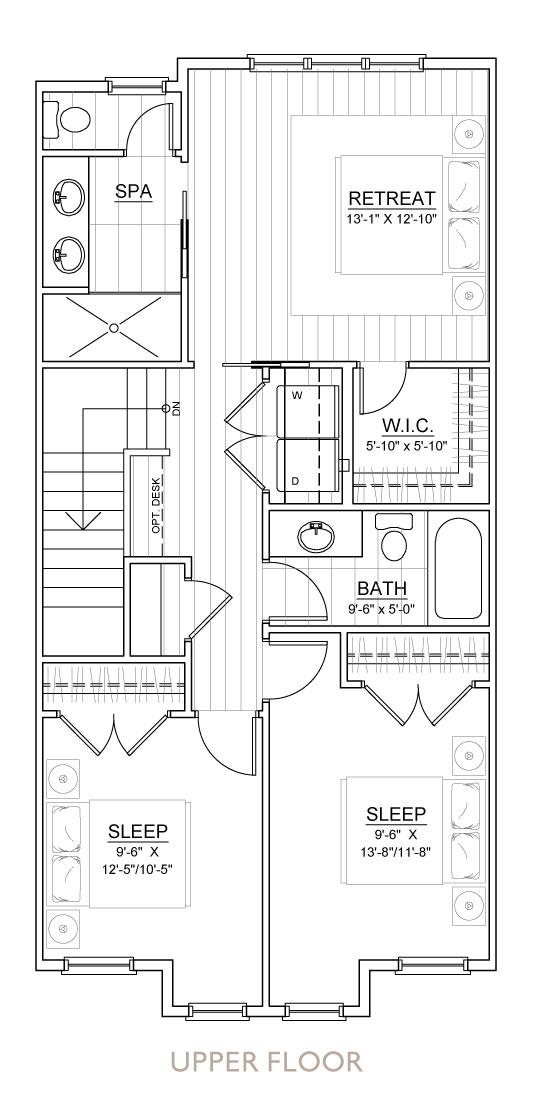 Carrington Street Towns - Floor Plan - Upper