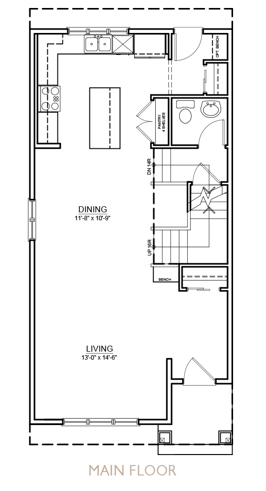 Truman - Bellflower Floor Plan - Main Floor