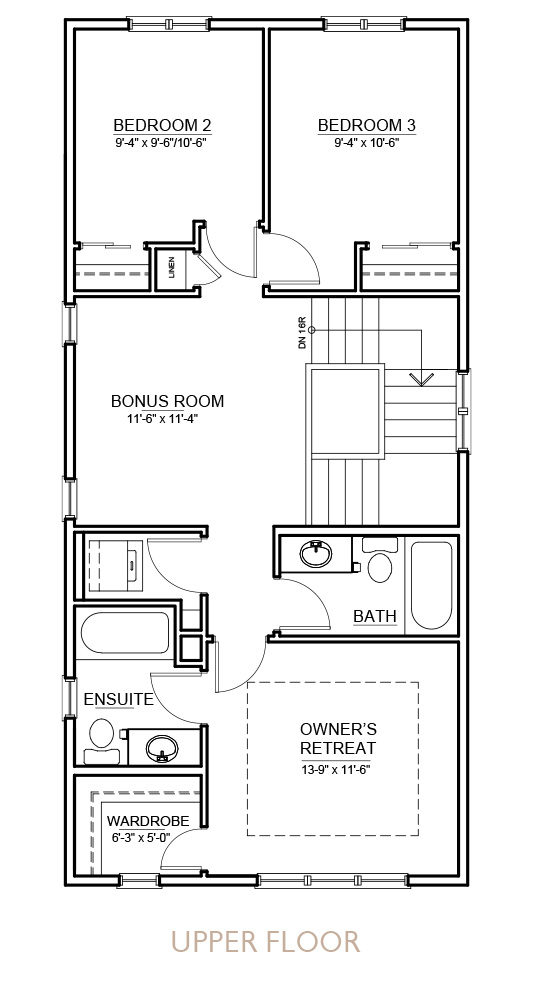 Truman - Bellflower Floor Plan - Upper Floor