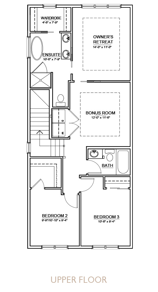 Truman - Bluestem II Floor Plan - Upper Floor