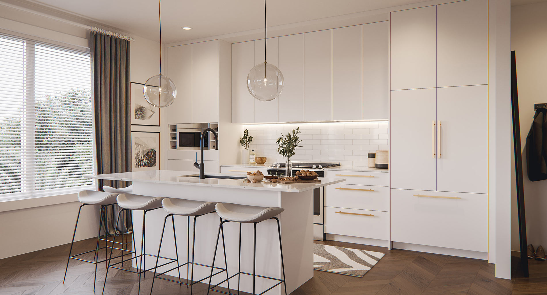 White open layout Kitchen