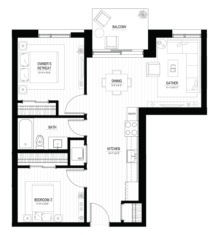 Mondrian Floor Plan C by Truman