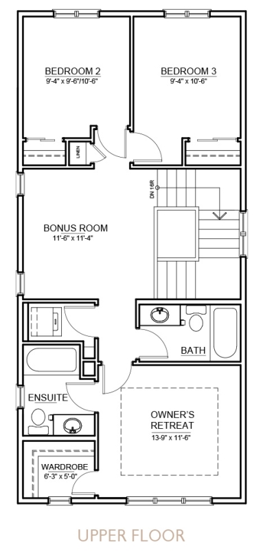 Truman - Bellflower Floor Plan - Upper Floor